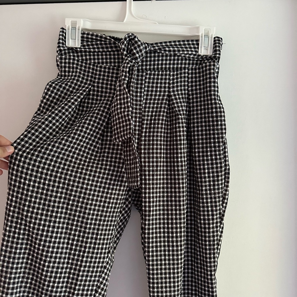 Sienna Sky Black and White Gingham Pants
